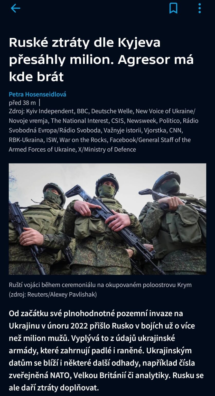 Laut Kiew überstieg russische Verluste eine Million.