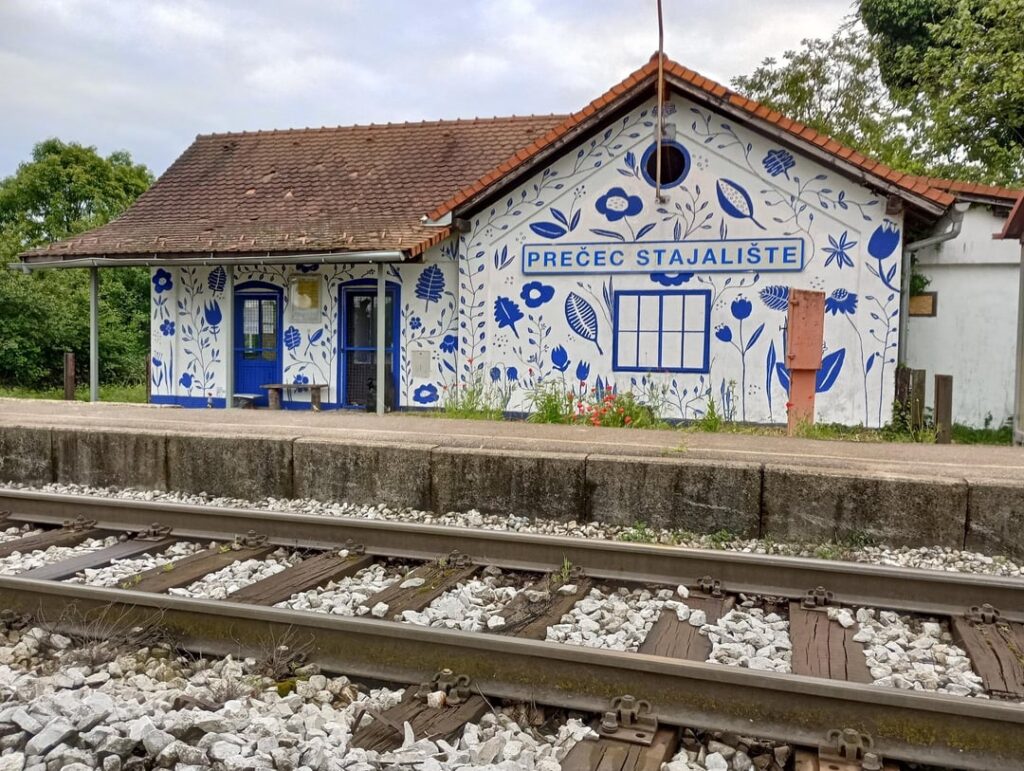 Street Art Bahnhof Prečec entworfen und gemalt von Andrei Hotko Pavić