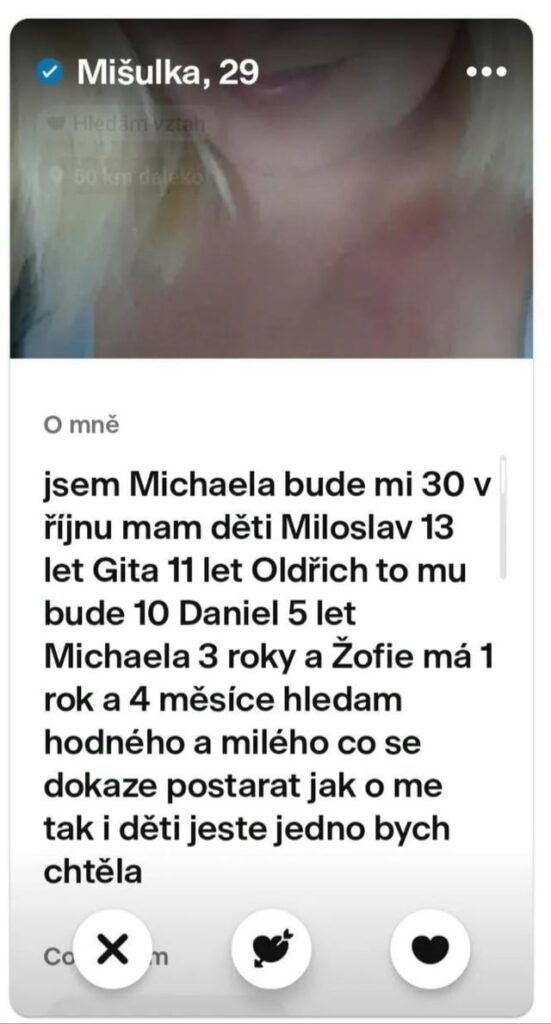 Hier wird jetzt viele Probleme mit Dating/Beziehungen gelöst. Wenn also jemand sucht, ist Mišulka immer noch frei