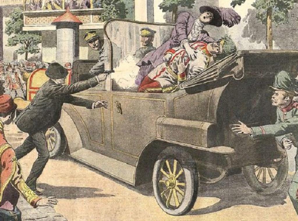 Bis heute 1914 ermordete das serbische Nationalist Gavrilo Prinzip des österreichischen Erzherzogs und der Kronprinz Franjo Ferdinand in Sarajevo