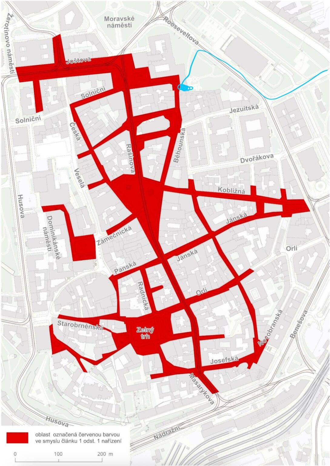 Verbot des Betriebs eines Passagiertransporters im Zentrum von BRNO von 1.7.2025 Verbot des Betriebs eines Passagiertransporters im Zentrum von BRNO von 1.7.2025