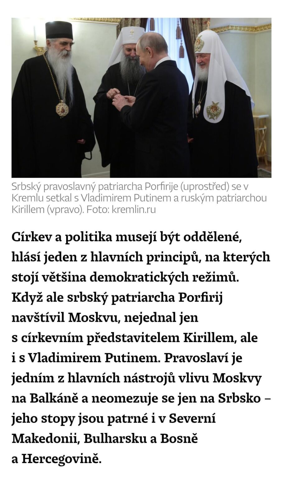 Im Namen des Vaters, des Sohnes und des ... Putin des Heiligen. Als Russland den Balkan durch den Glauben untertaucht