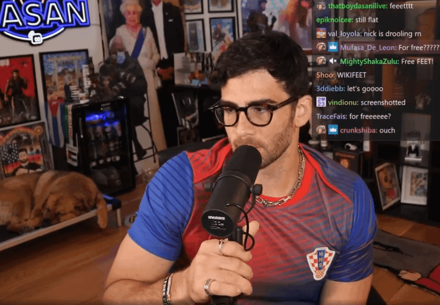 Amerikanischer Streamer Hasanabi bei HNS Dresh