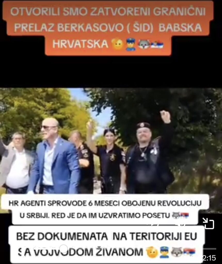 Nicht autorisierter Eingang wahrscheinlich Vučićs Parteien in das Gebiet der Republik Kroatien