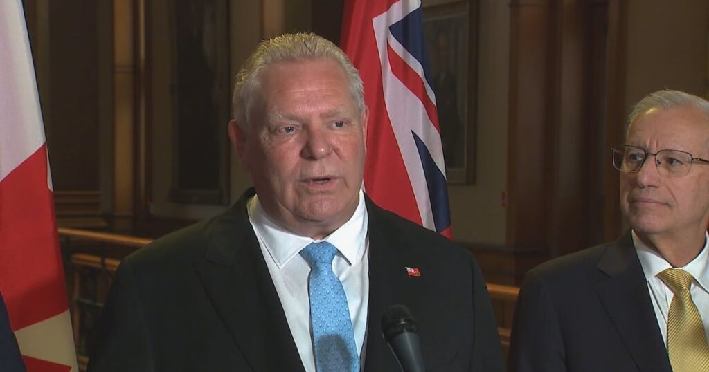 Doug Ford sagt, er möchte Tarife auf uns, wenn Carney-Trump-Gespräche scheitern