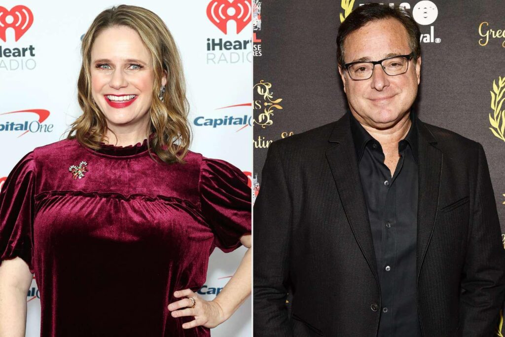 Andrea Barber von Full House sagt, Bob Sagets Töpfchen -Mund würde ihn in Schwierigkeiten mit 'unseren Müttern' bringen