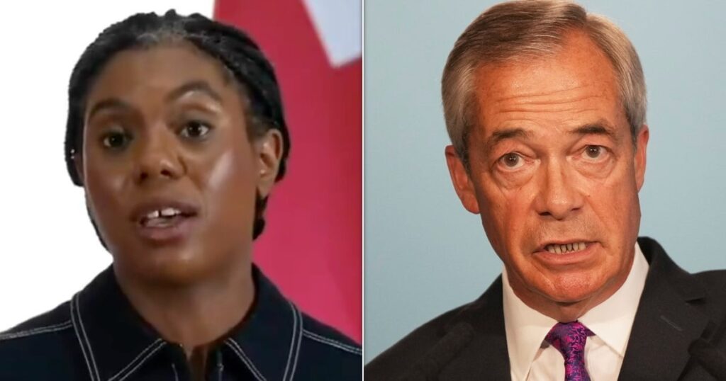 Kemi Badenoch behauptet, Nigel Farages Reform UK sei "eine weitere linke Partei"