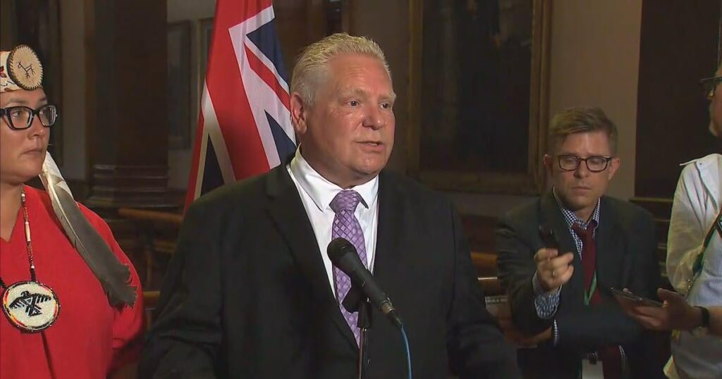 Doug Ford entschuldigt sich für den Kommentar der First Nations