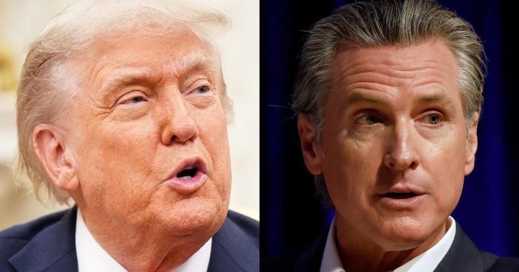 Gavin Newsom, Gouverneur von Kalifornien, schwebt einen steuerlichen bundessteuerlichen Boykott.