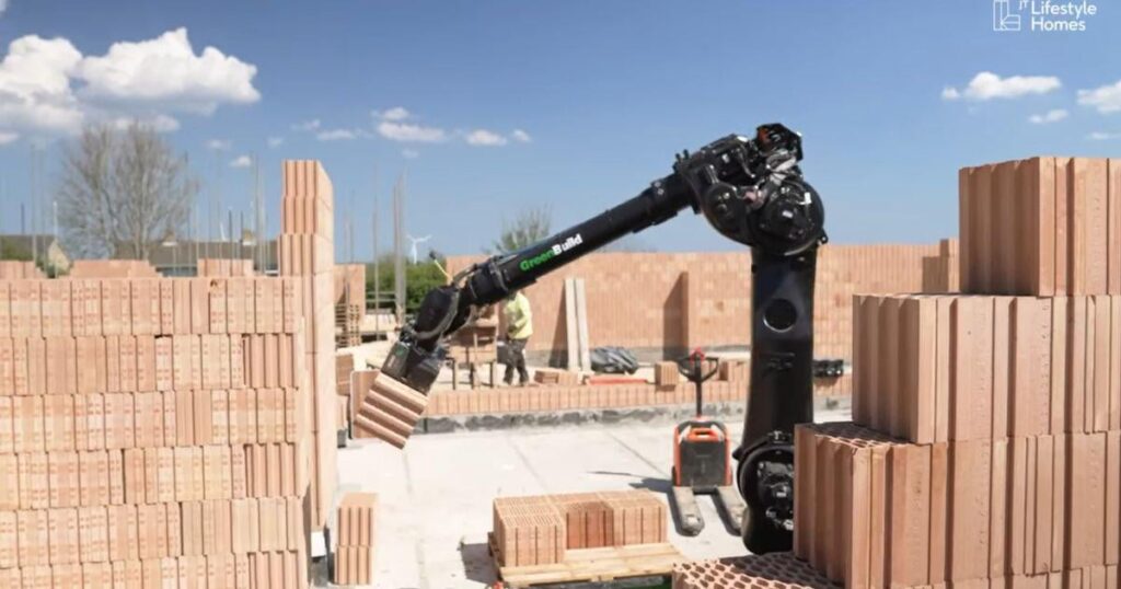 Der Robotermackern nannte "Bot the Builder" kann an einem Tag alleine Haus aufschlagen