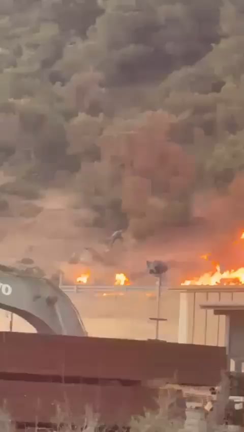 Das Waldbrand in Foça nahm die Kameras auf