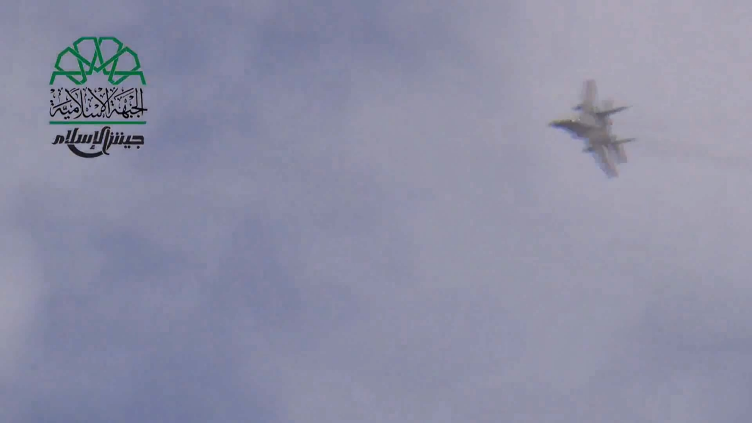 Jet steht für einen Waffenlauf auf der Position der syrischen Oppositionen - 2014