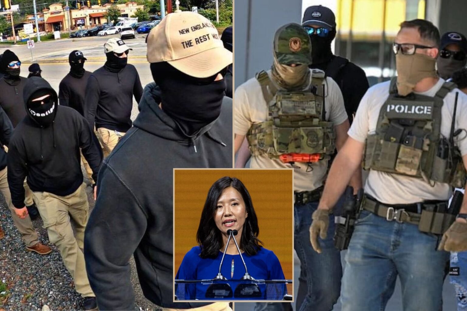 Der Bürgermeister von Boston vergleicht Eis mit der Neonazi-Gruppe: "Es gibt andere Gruppen, die routinemäßig Masken tragen"