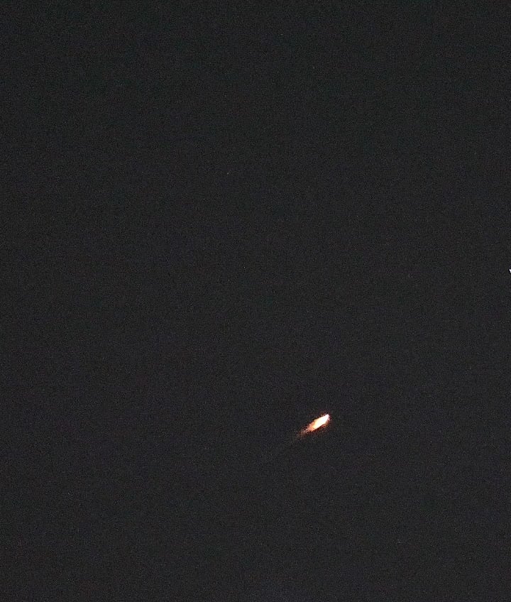 Nahaufnahme Abfangen der iranischen ballistischen Rakete