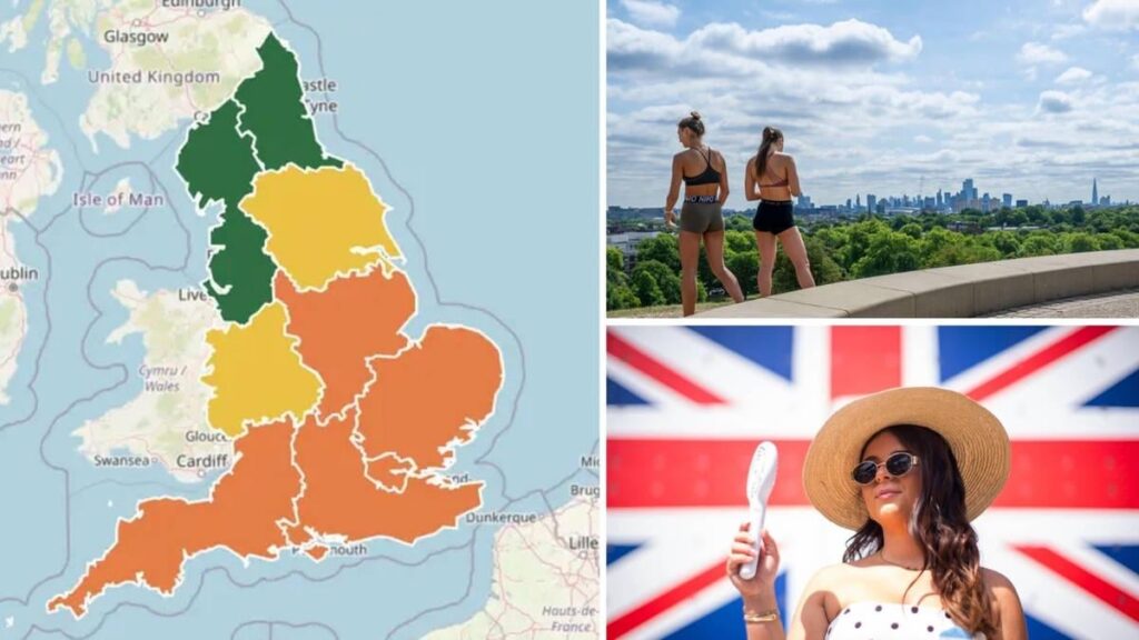 Bernsteinhitze -Gesundheitswarnung in Kraft, die als Temperaturen über 30 ° C in der Wärmewarnungen in Europa steigen, um über 30 ° C zu steigen