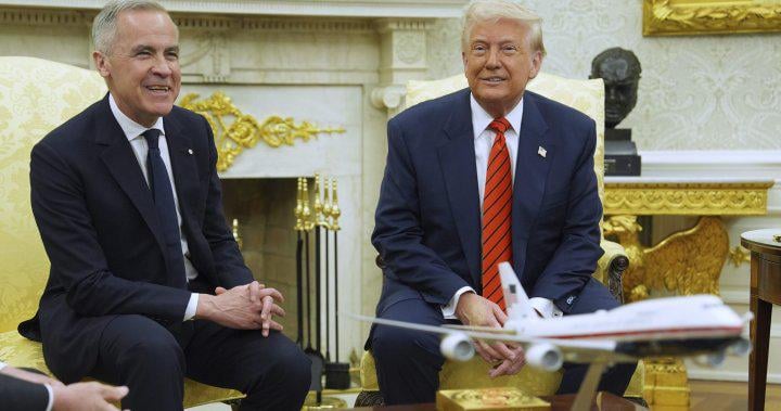 Carney, Trump, um sich am Montag zu treffen, während sich die Führer in Kanada zum G7 -Gipfel versammeln