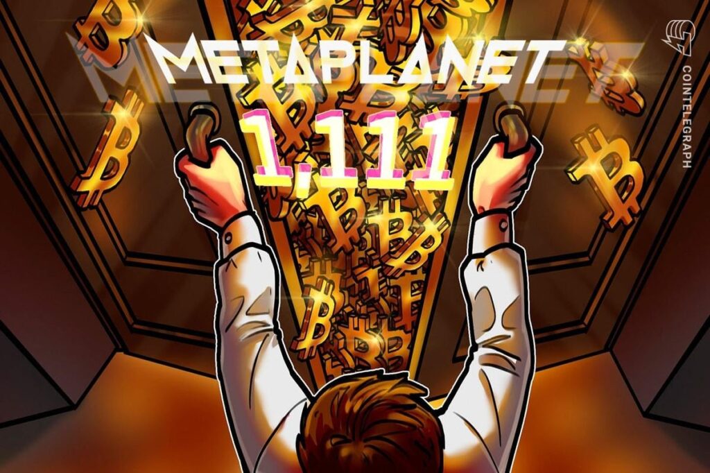 Metaplanet kauft 1.111 BTC für 117 Millionen US