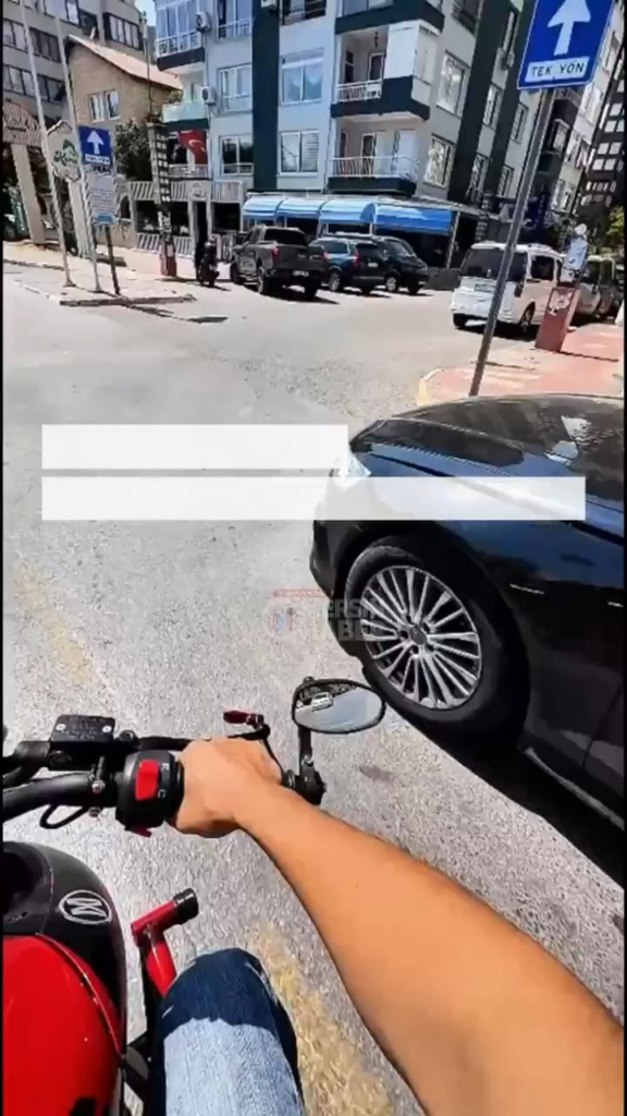 Mersin im Hals des Bürgers, der im Motorrad zu Zucker entkam, rettete das Motorrad.