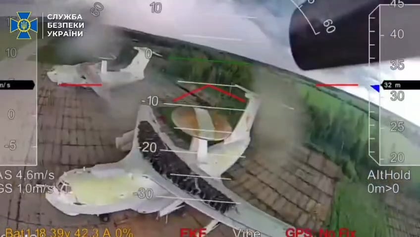 Rohes Filmmaterial der A-50 wird in "Operation Spiderweb" getroffen