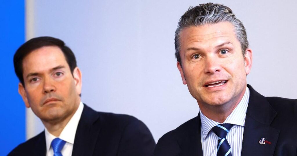 Hegseth und Rubio krabbeln nach verschmutzten Leckagen, denen Trump schäme