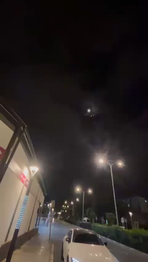 Iranische ballistische Raketen über Haifa, Israel 15.06.25