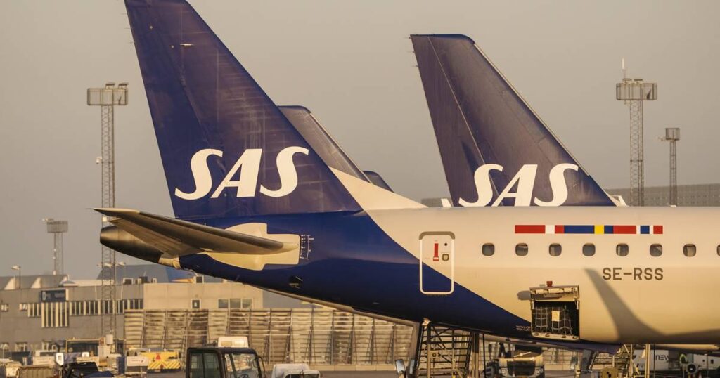 Frau benötigt 65 Millionen. DKK im Austausch von SAS nach dem Flug von Kopenhagen