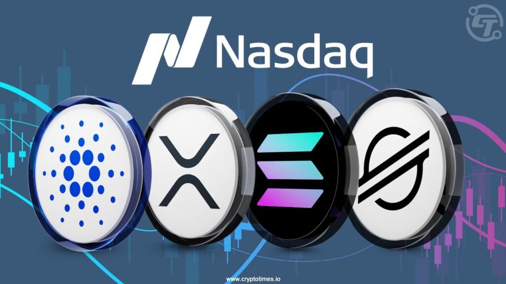 Nasdaq fügt den Krypto -Index XRP, Sol, ADA, XLM hinzu