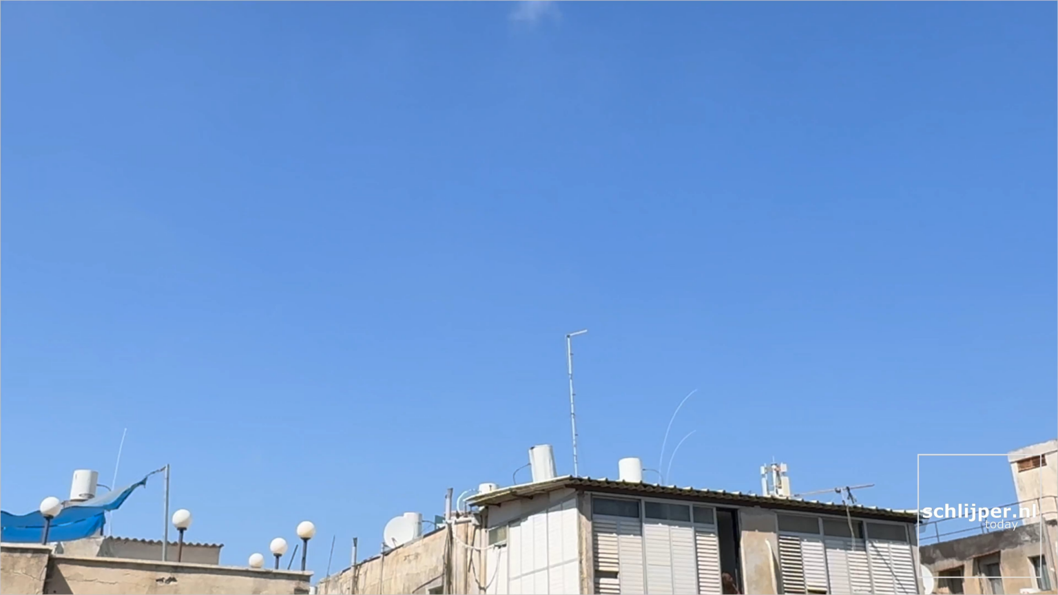 Zwei Davids Sling -Raketen schnitten eine iranische Rakete über Tel Aviv 20/06/2025 ab
