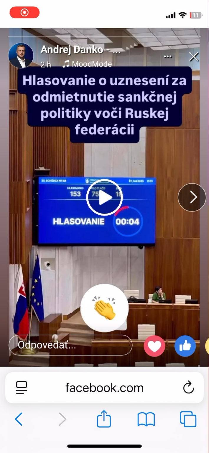 Die Abschaffung anti -russischer Sanktionen hat das Parlament verabschiedet - A. Daanko teilt seinen Erfolg auf FB