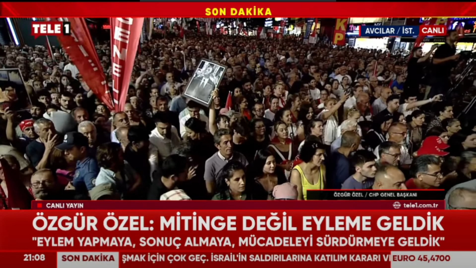 Özgür Özel: Ich rufe AK Jugend an, sagen Sie Erdoğan, damit uns den Ball gebe. Vielleicht verlieren Sie einmal, Sie verlieren zweimal, aber wenn Sie den Ball gewinnen, den Ball, ist der Ball, der den Ball stiehlt, nicht als Feiglinge. Sie gehen als diejenigen vorbei, die mit Demokratie zusammenstehen.