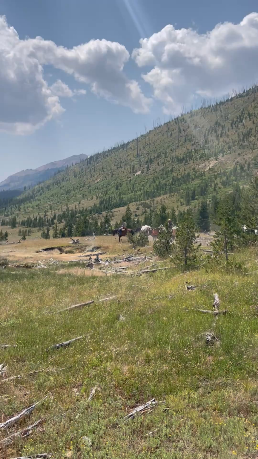 Packung in den Heart Lake in Yellowstone packen