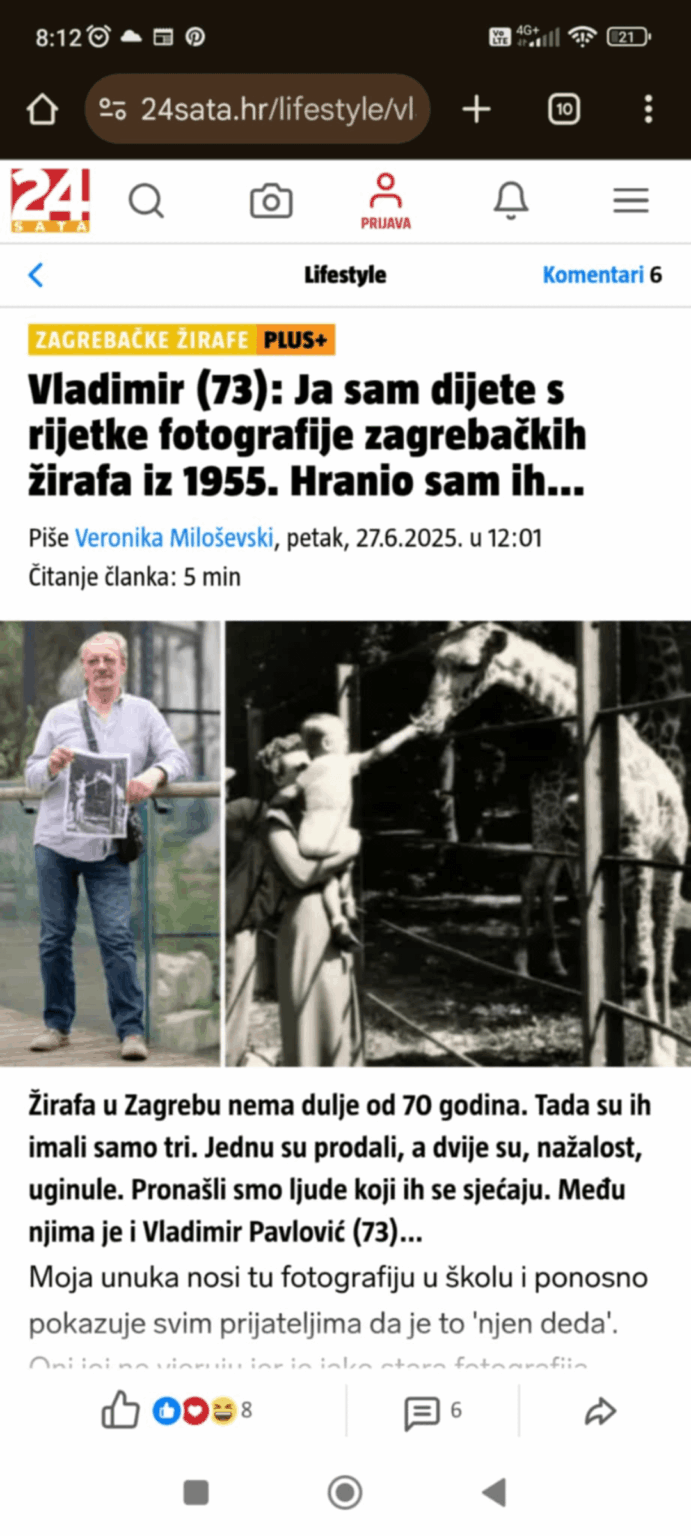 Im Zagreb Zoo waren immer noch Giraffen