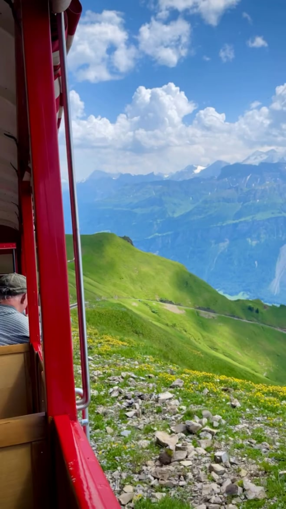 Zugfahrt in der Schweiz.