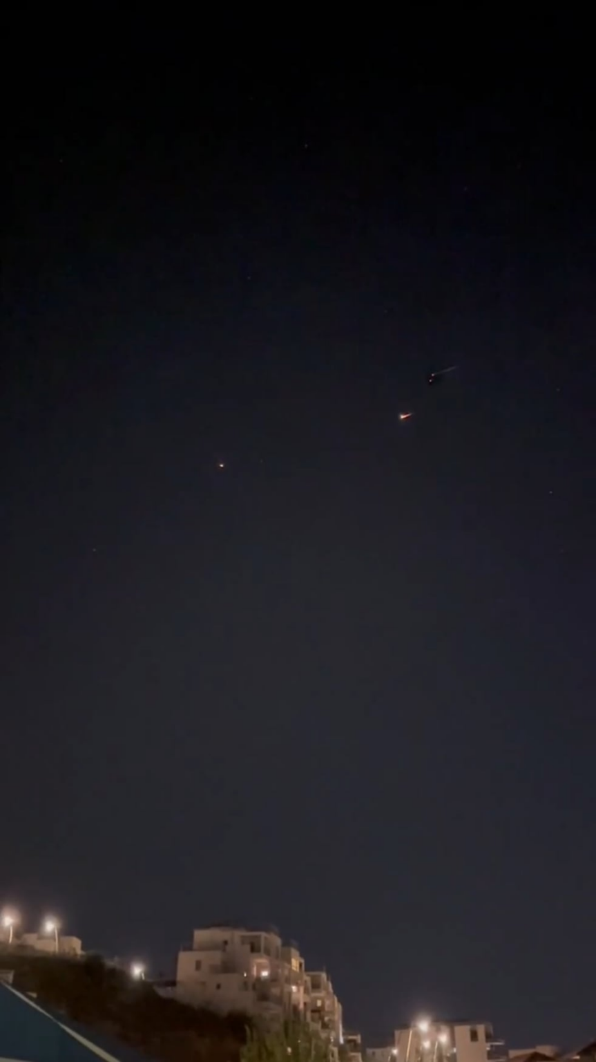 Iranische Raketen werden über Israel abgefangen (21jun2025)