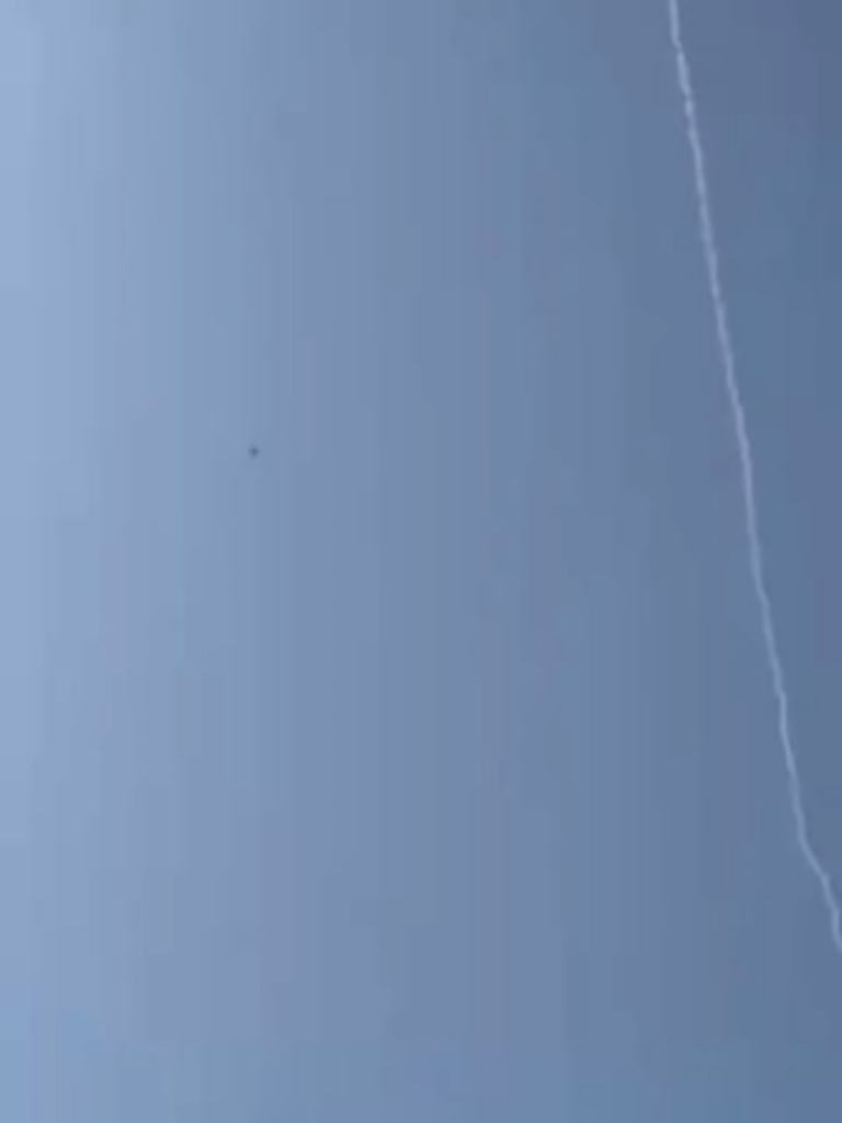 Iranische Drohnenabfangen irgendwo über Israel