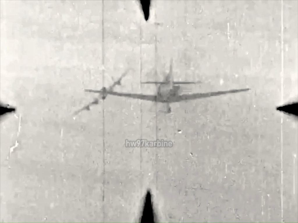 Luftwaffe JG 26 FW 190 D von einem RAF 65 -Squadron Mustang zu spät abgefangen, um am 23. Dezember 1944 einen 52 Squadron Lancaster über Köln zu retten