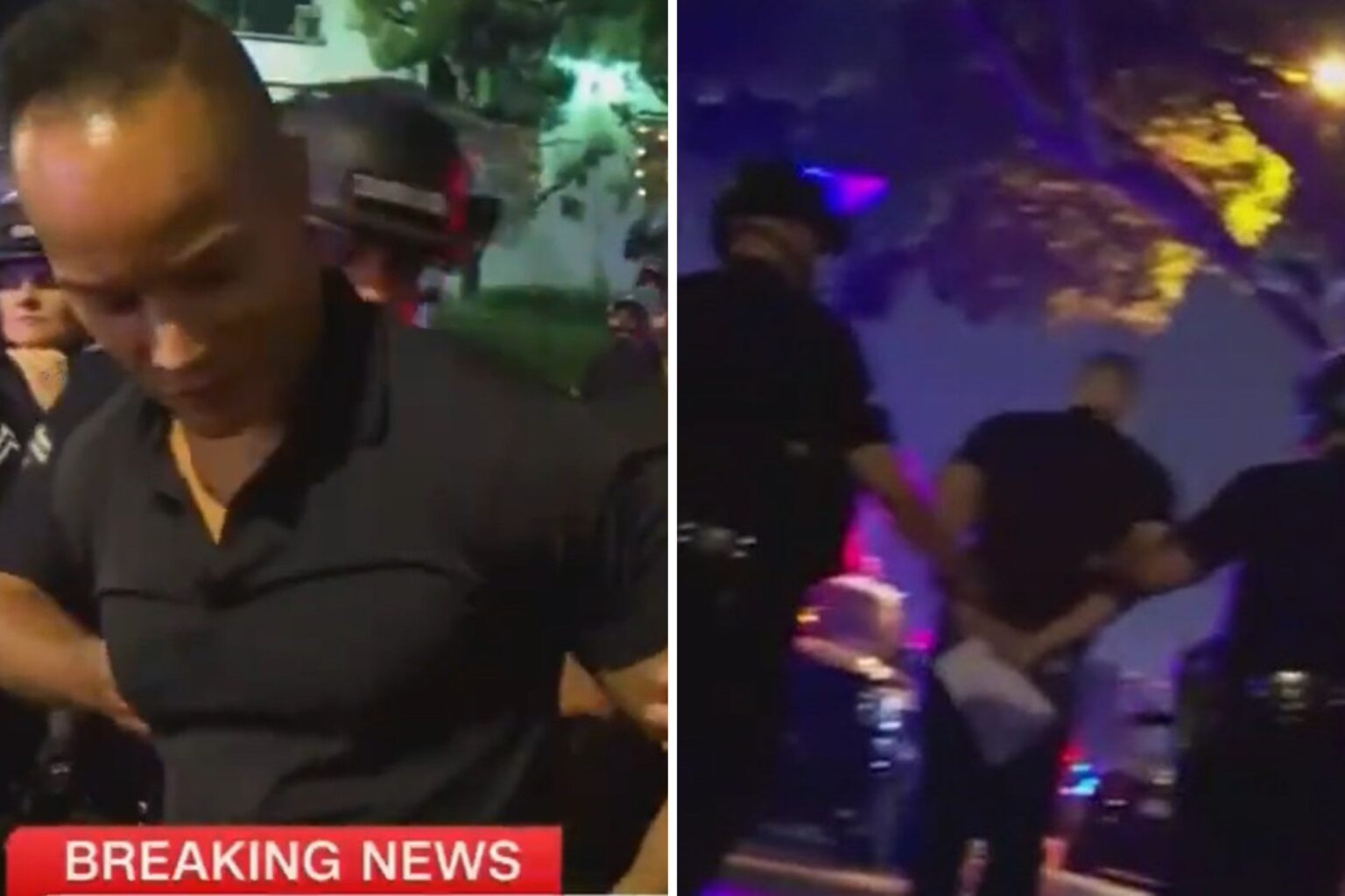 CNN -Reporter, der von der Polizei von La Riot in Haft in der Luft inhaftiert ist