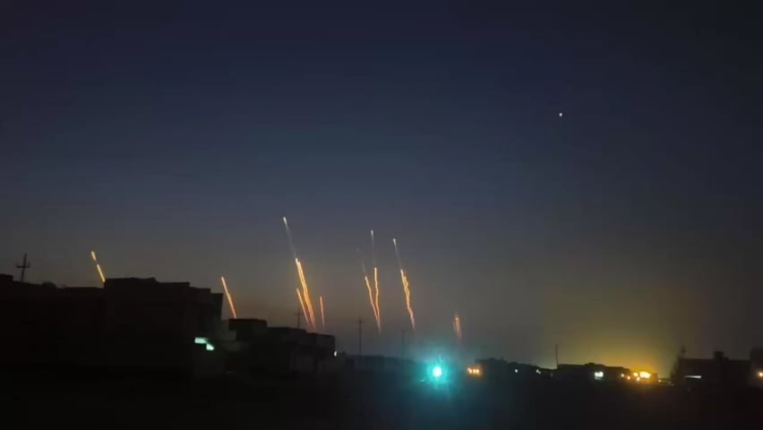 Iran Lunch -Raketen. Dies wurde aus dem Irak gedreht