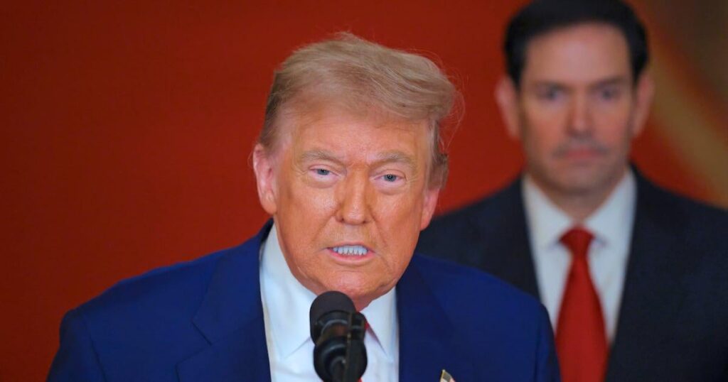 Trump schlug mit „Amtsenthebungsdrohungen“ geschlagen, nachdem er den Iran bombardiert hatte Top -Demokraten fordern Maßnahmen gegen Trumps „verfassungswidrige“ Handlungen. Trump schlug mit "Amtsenthebungsdrohungen" geschlagen, nachdem er den Iran bombardiert hatte Top -Demokraten fordern Maßnahmen gegen Trumps „verfassungswidrige“ Handlungen.