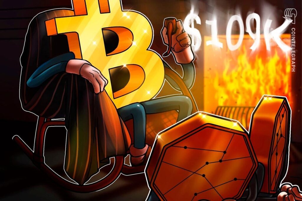Der Bitcoin -Preis wird mit 109.000 US -Dollar wöchentlich, monatlich geschlossen