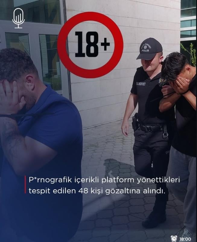 P*48 Personen, bei denen festgestellt wurde, dass sie Plattformen mit RNografie -Inhalten verwaltet haben, wurden festgenommen.