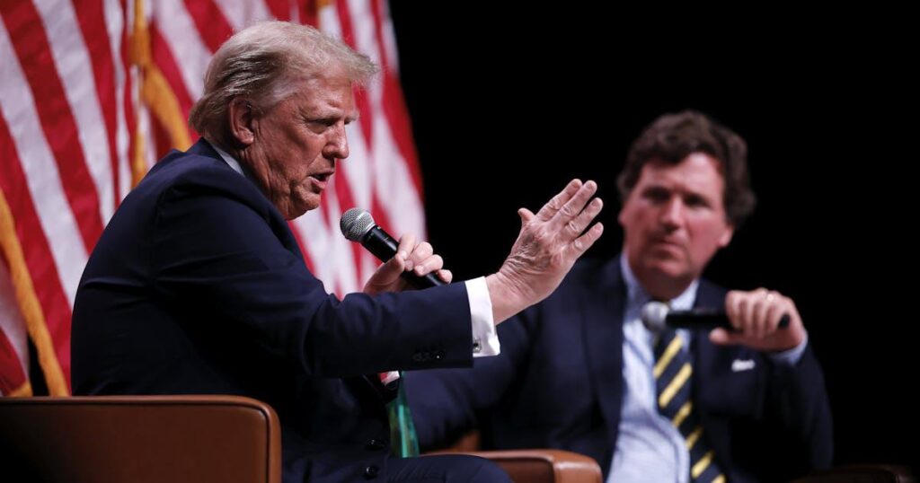 Trump tobt plötzlich bei Tucker Carlson - und Maga ist tief klappern