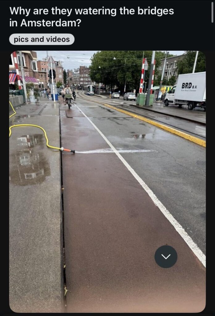 In Amsterdam kühl. Sie können Angst haben, in dieser Wärme nicht heiß um 17 Meter zu werden