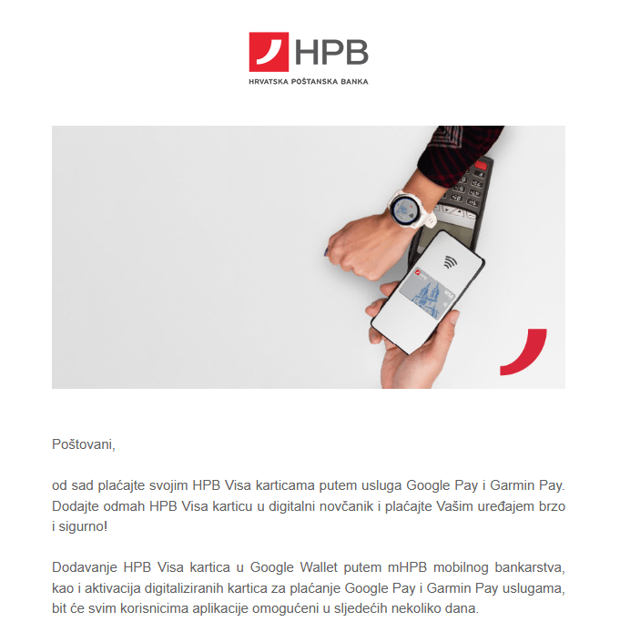 HPB führt die Zahlung von Google und Garmin Pay ein