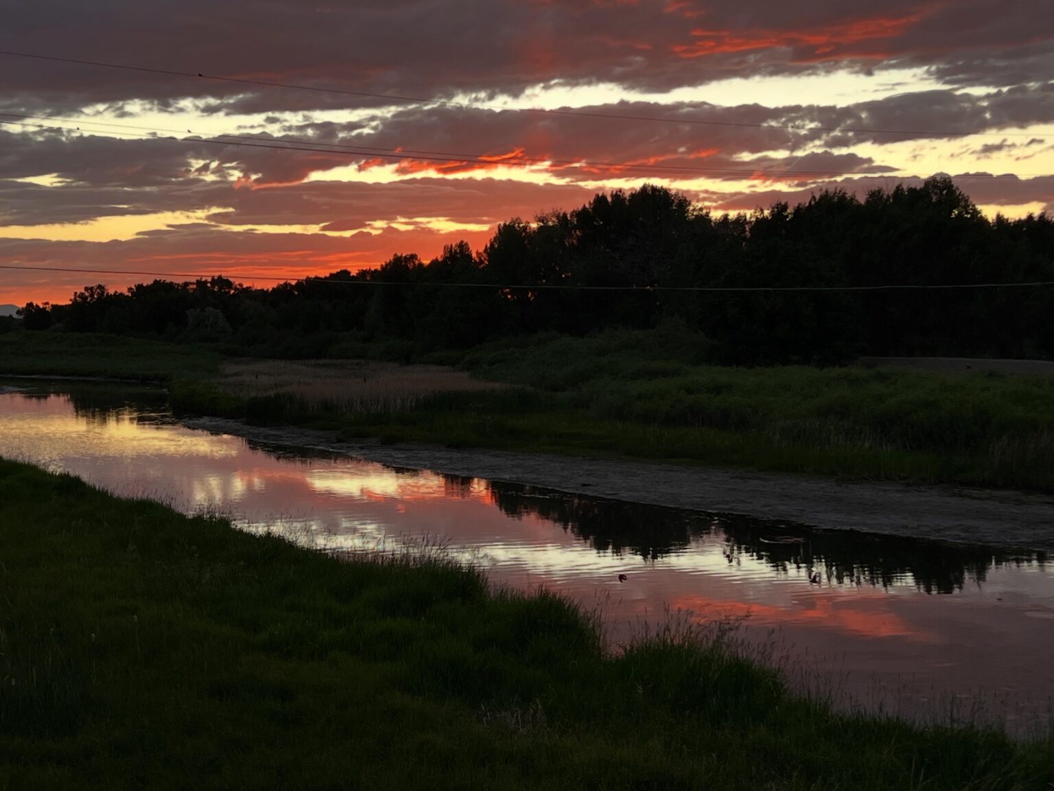 Ruhige Nacht auf dem oberen Rio Grande