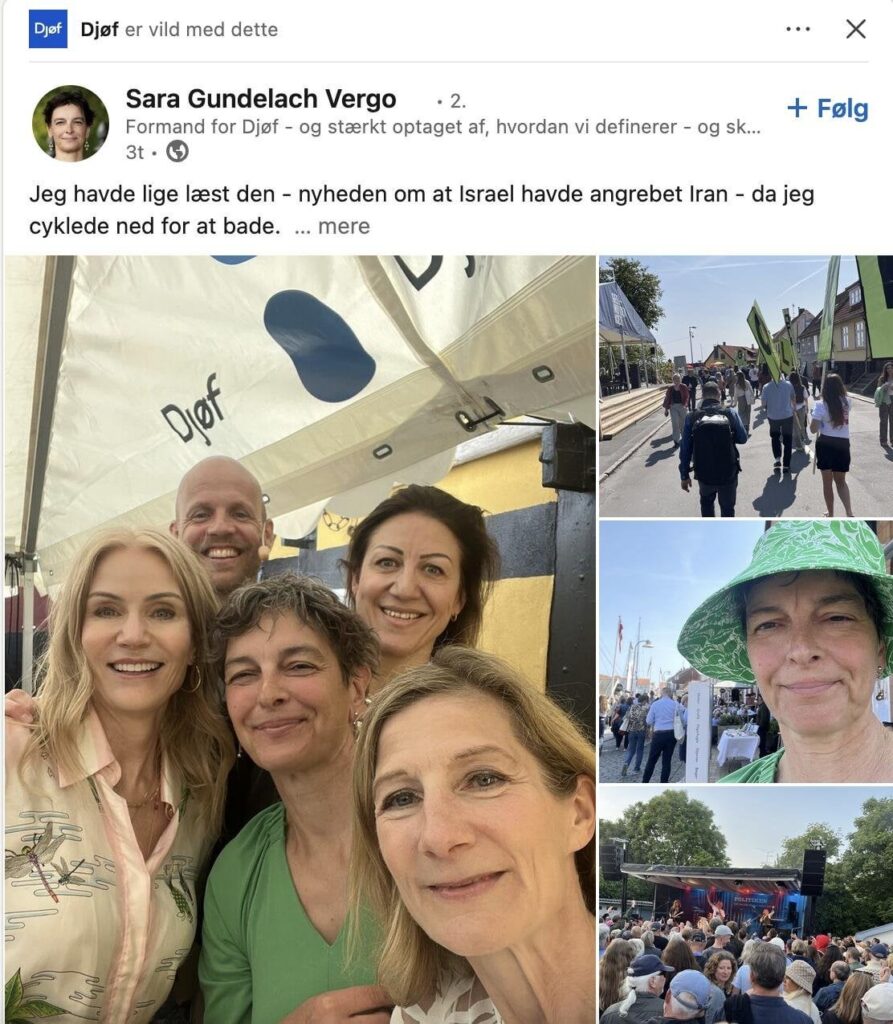 DJøf -Vorsitzender: Ich hatte es gerade gelesen - die Nachricht, dass Israel den Iran angegriffen hatte - als ich runtergefahren bin, um zu baden ...