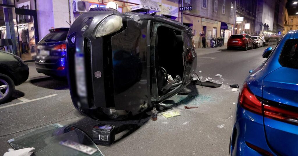 Foto tot betrunken im Zentrum von Zagreb und machte Chaos: Die Polizei veröffentlichte Details zu einem Unfall, bei dem sechs Autos beschädigt wurden – Večernji.hr Foto tot betrunken im Zentrum von Zagreb und machte Chaos: Die Polizei veröffentlichte Details zu einem Unfall, bei dem sechs Autos beschädigt wurden - Večernji.hr