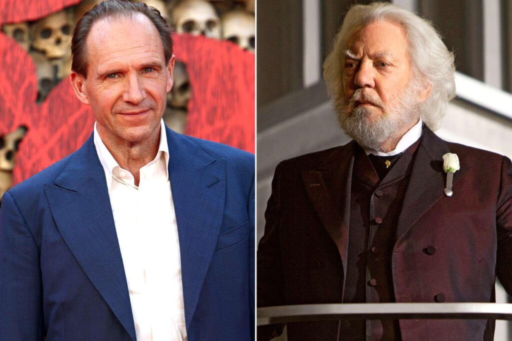 Ralph Fiennes freut sich, den späten Costar Donald Sutherlands Hunger Games -Rolle fortzusetzen: "Niemand kann er sein"