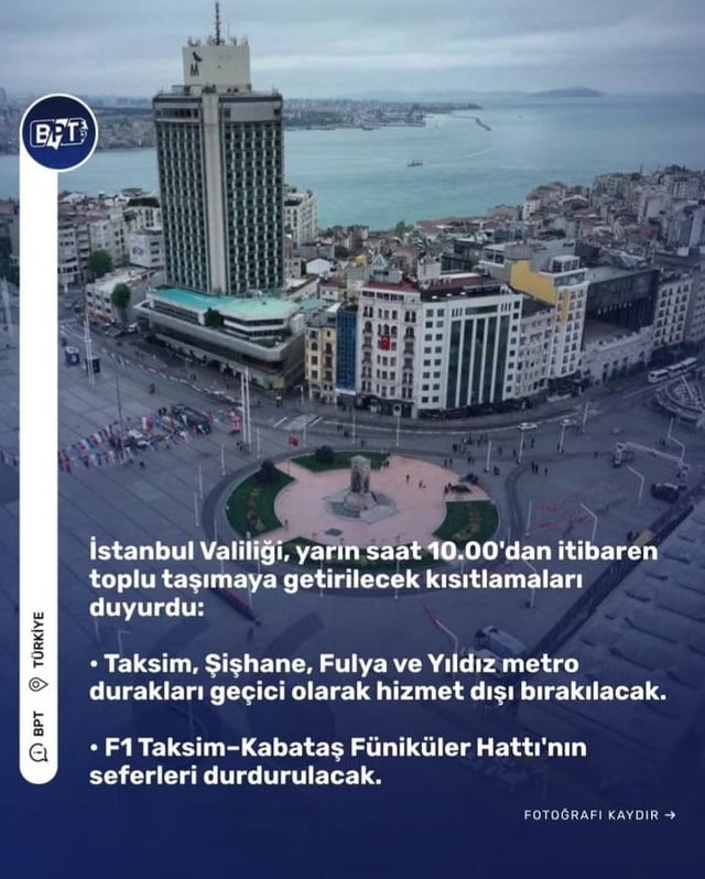 Istanbul Gouverneur erneut für die Maßnahmen, die eingeschränkt sind