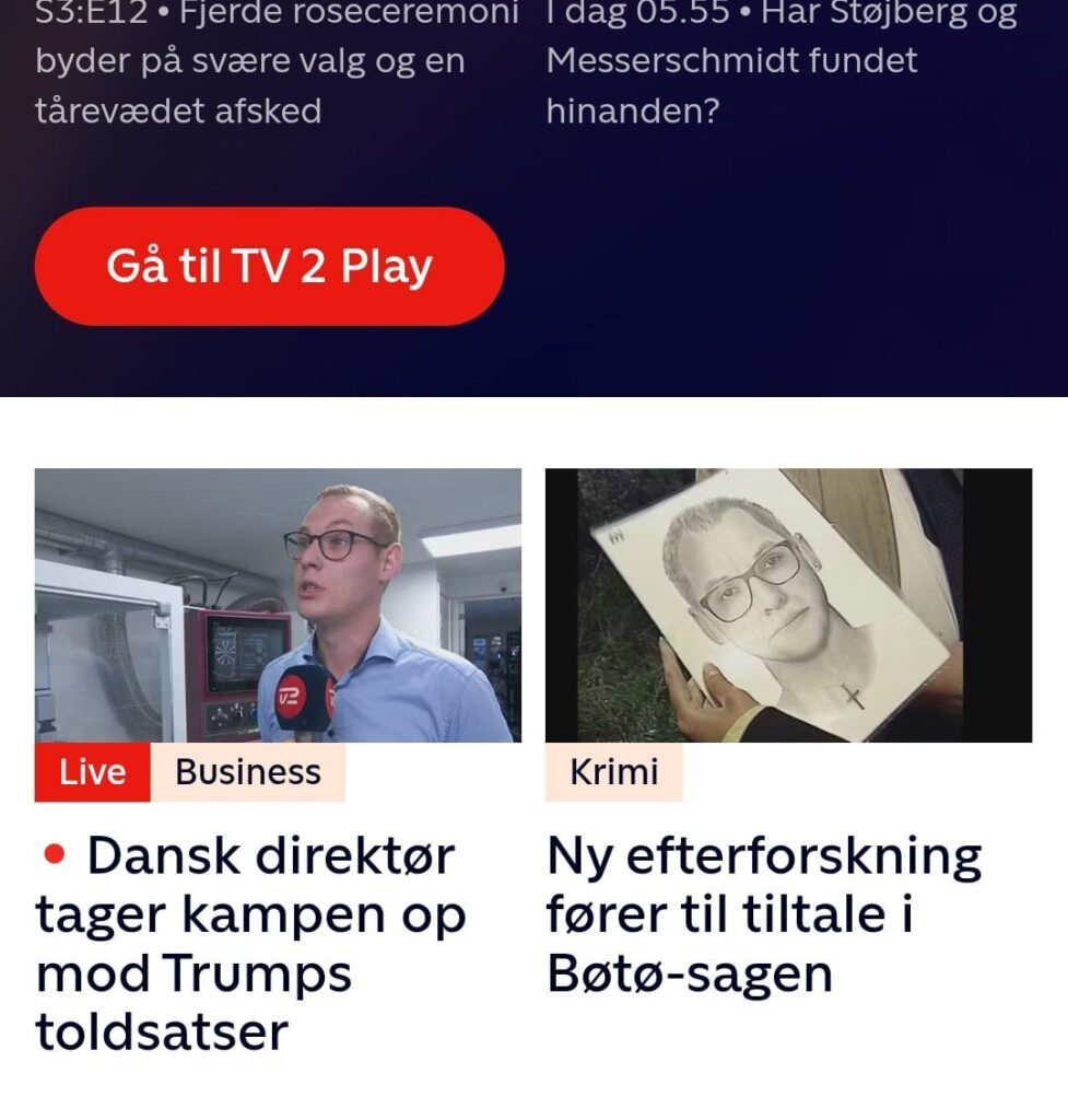 Unglücklicher Ort TV2